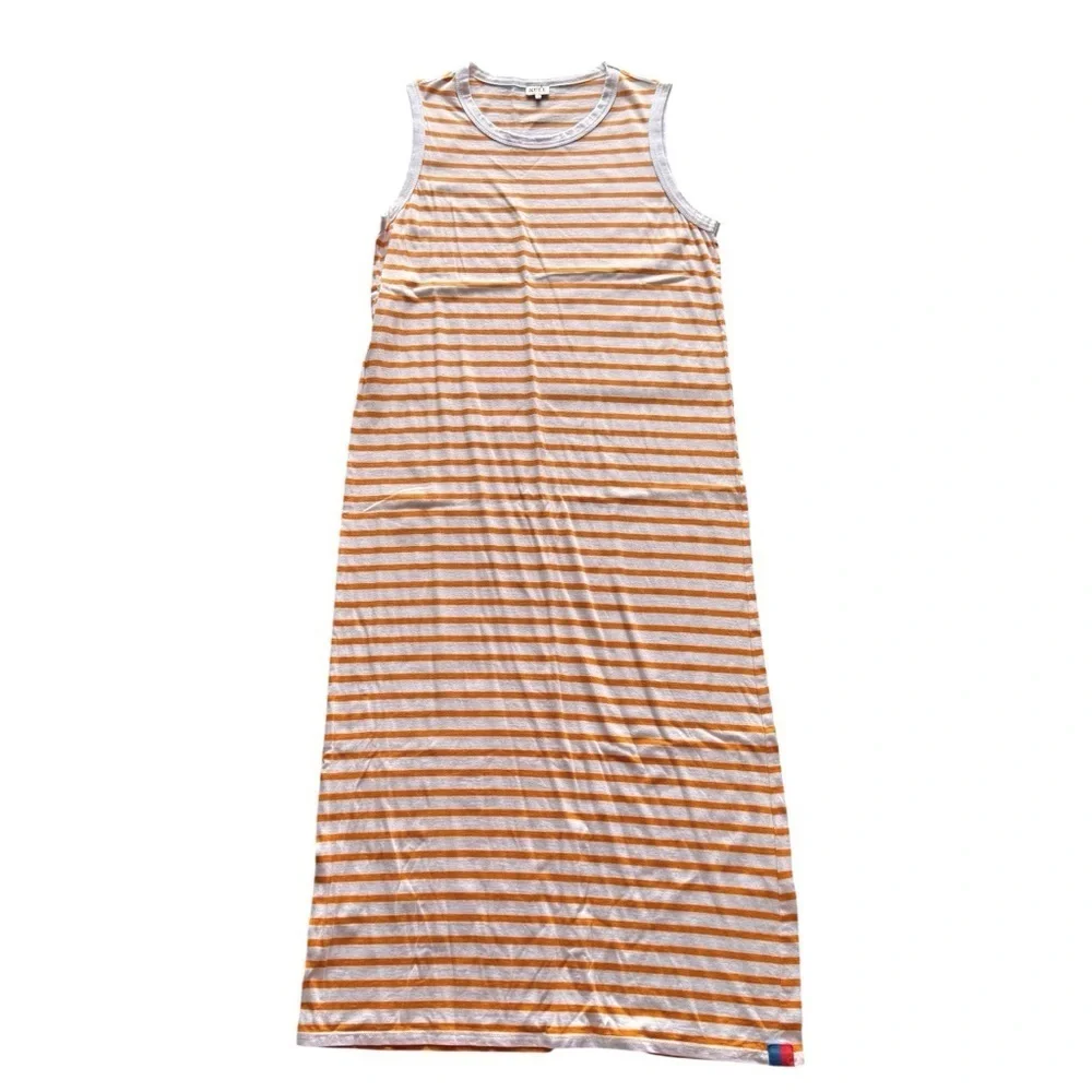 KULE Orange and White Striped Maxi Dress